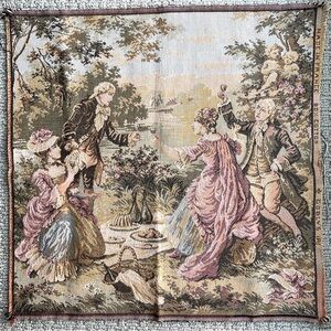 Vintage French Romantic Tapestry Wall Hanging Decorative